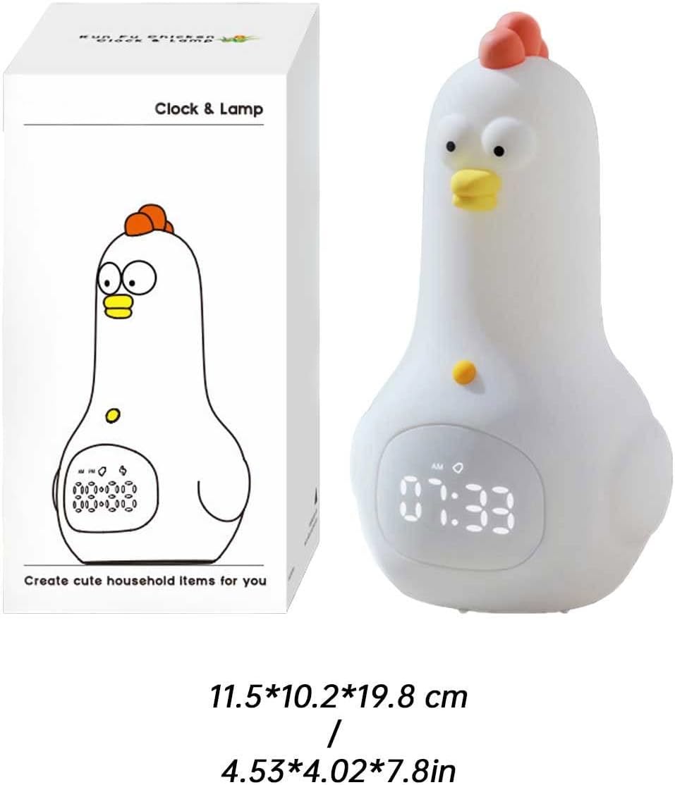 DIYCAM Cute Chicken Alarm Clock Night Light