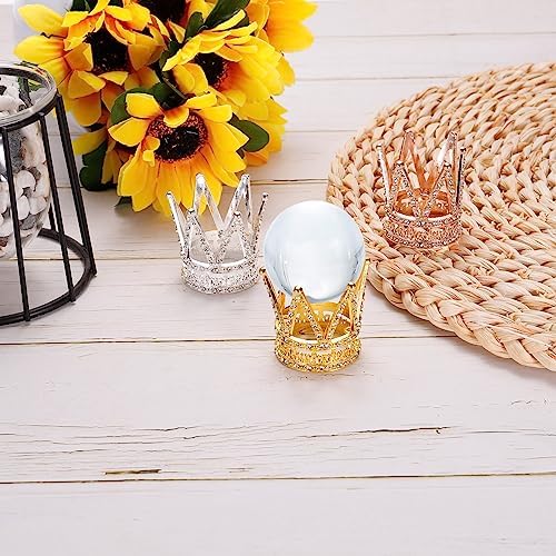 MECCANIXITY Crystal Ball Display Stand 16 Inch Silver