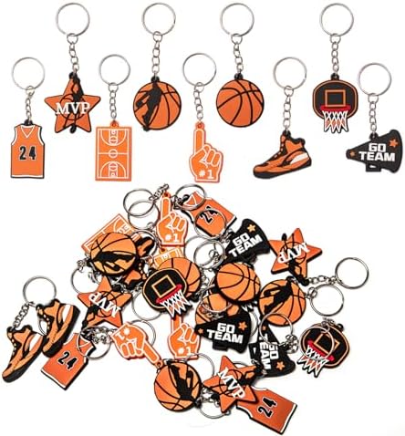 Pack of 27 Basketball Keychains for Boys and Kids
