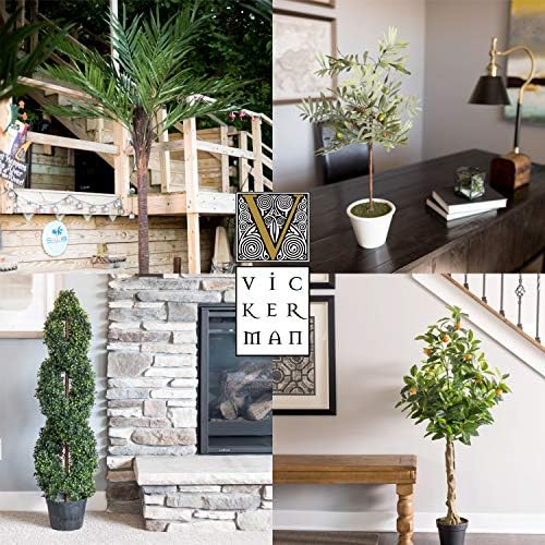 Vickerman 4 Foot Artificial Ficus Bush with Decorative Container