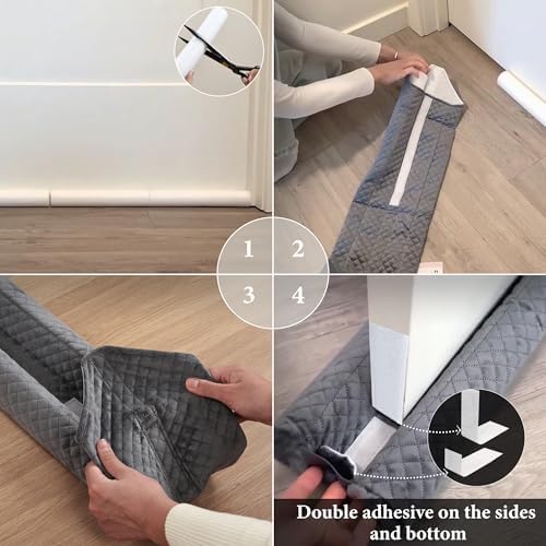 Premium Velvet Door Draft Stopper for Home Comfort