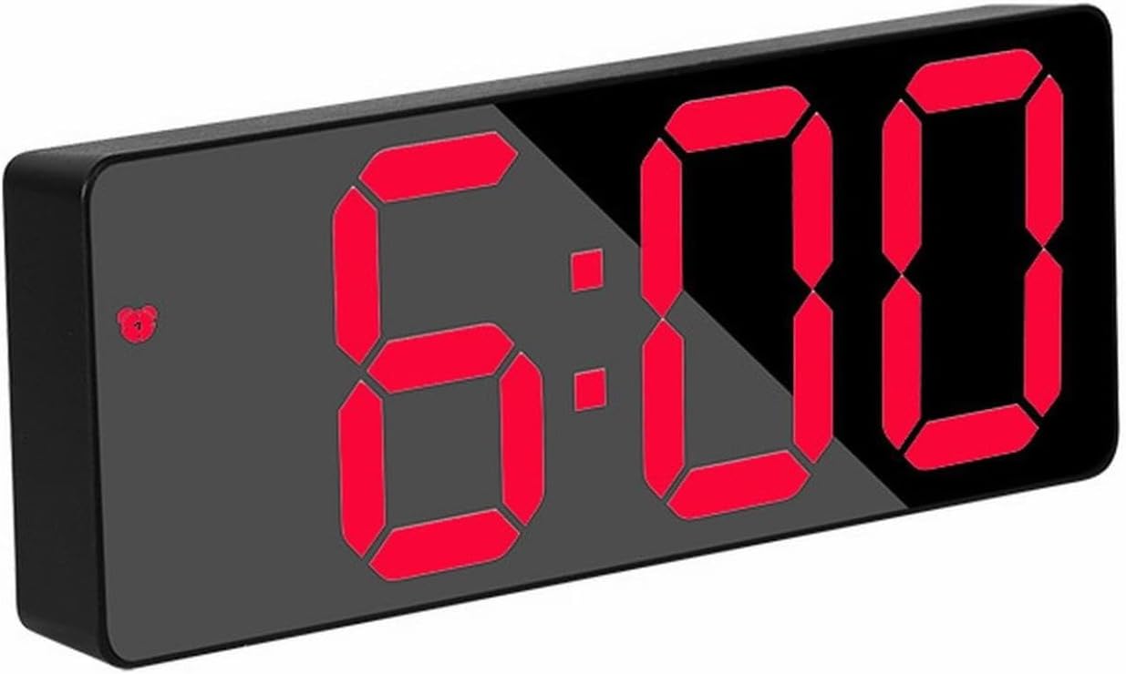 Loud Alarm Clock with Large Display and USB Port for Bedrooms