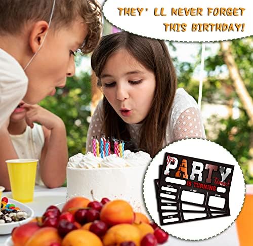 DETIHO 4x6 Sports Birthday Party Invitations 20 Sets