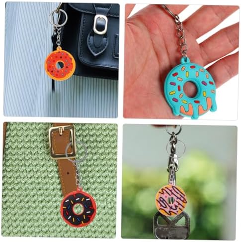 VICASKY 18Pcs Cute Donut Keychain Pendants