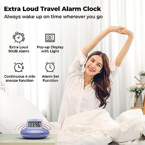 Sonic Alert Digital Alarm Clock - Travel Bed Shaker for Heavy Sleepers