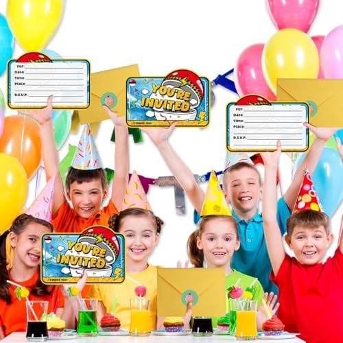 20Pcs Anime Birthday Invitations for Boys