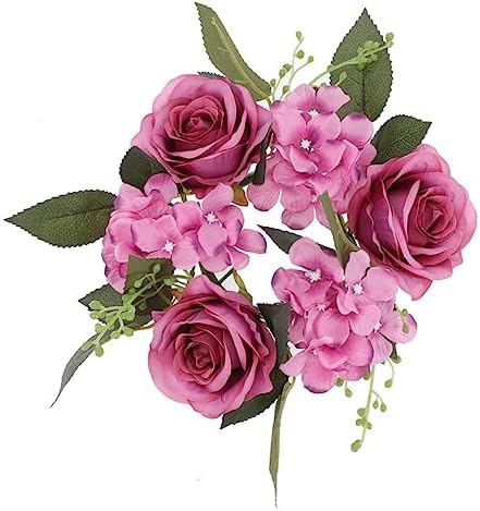 Elegant Faux Roses Candle Wreath for Home Decor
