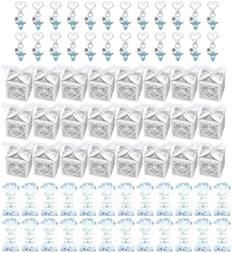 Pack Of 24 Wing Charm Keychains With Organza Bags