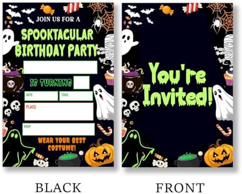 Halloween Party Invitations with Envelopes Set of 20 Double Sided 1