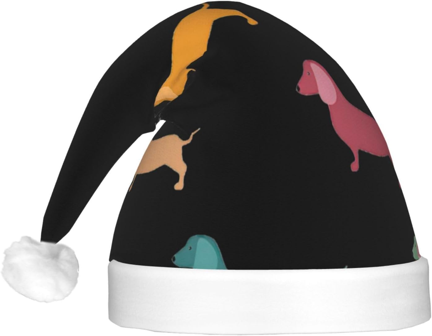 Cute Dachshound Christmas Hat with LED Lights