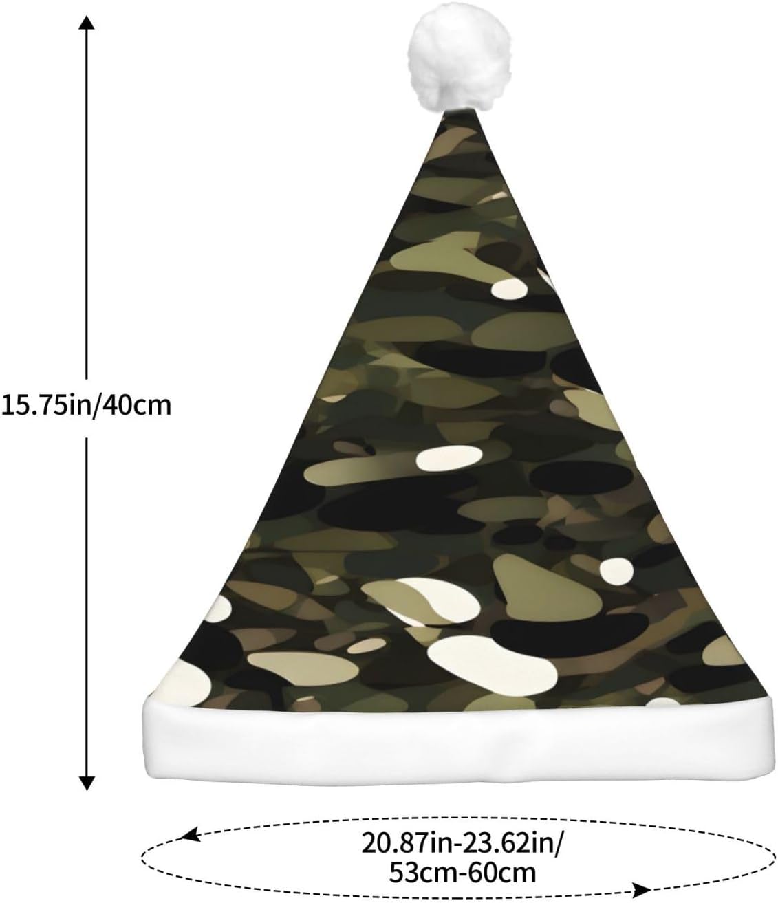 Abstract Camouflage Christmas Hat with LED Lights