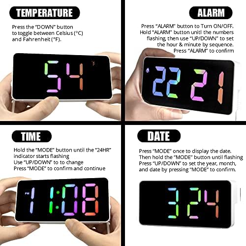 Betus Digital Alarm Clock with RGB Display