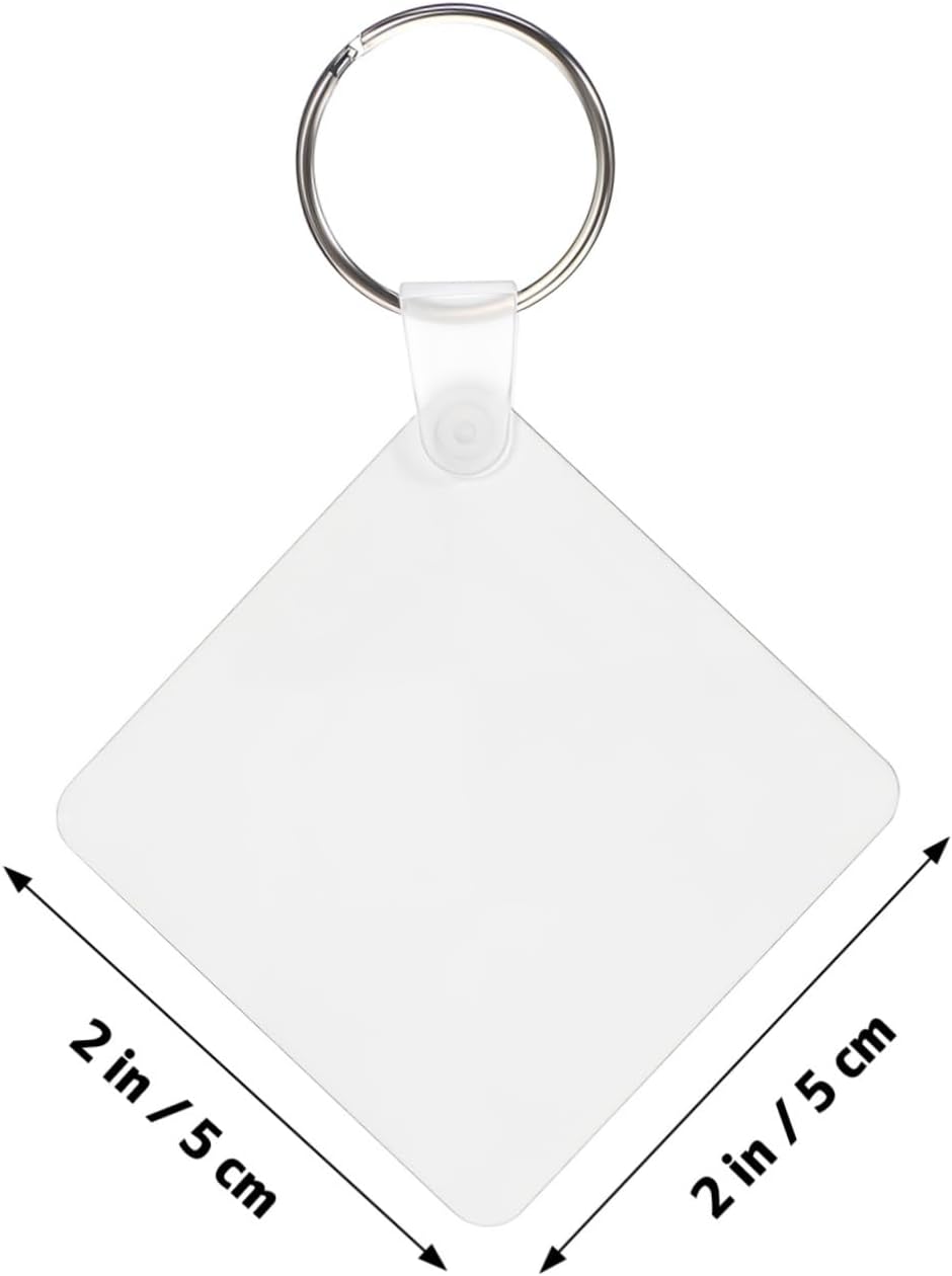 NUOBESTY 40Pcs Blank Keyrings Double Sided Keychains