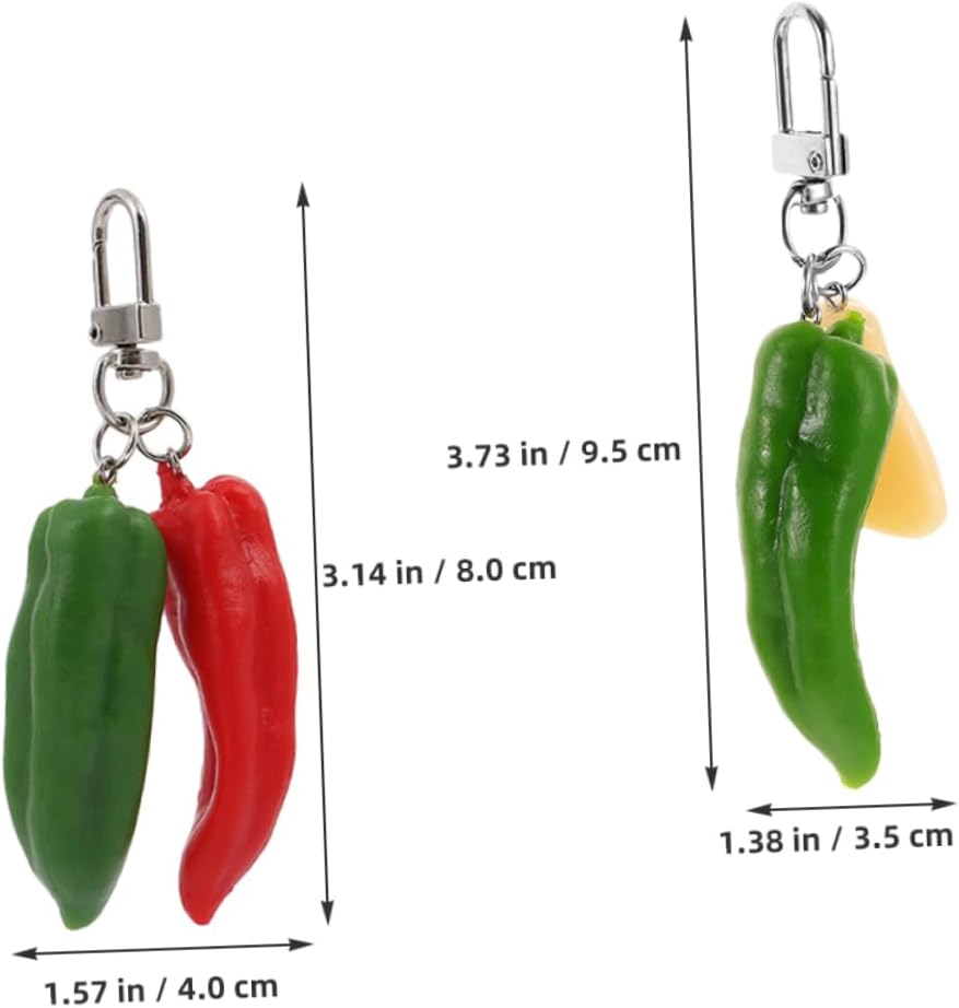 GALPADA Chili Keychain for Car Keys and Bag Hanging