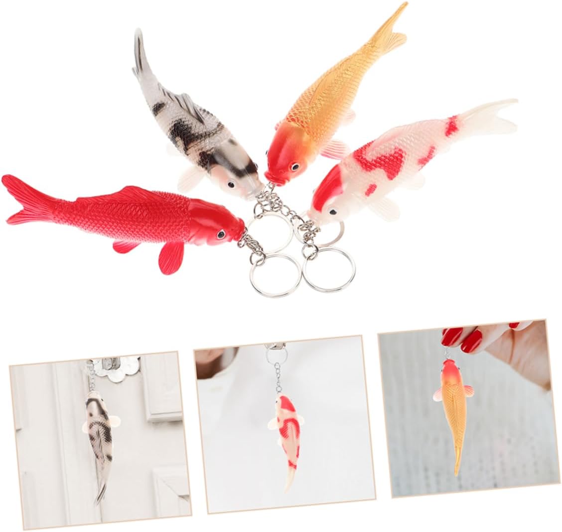 Zerodeko 8pcs Cute Fish Keychain Set