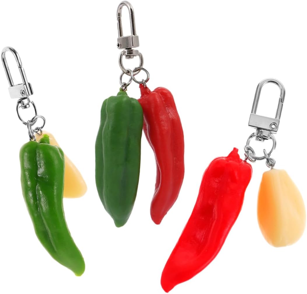 Chili Keychain Stylish Keychain for Car Keys and Bags