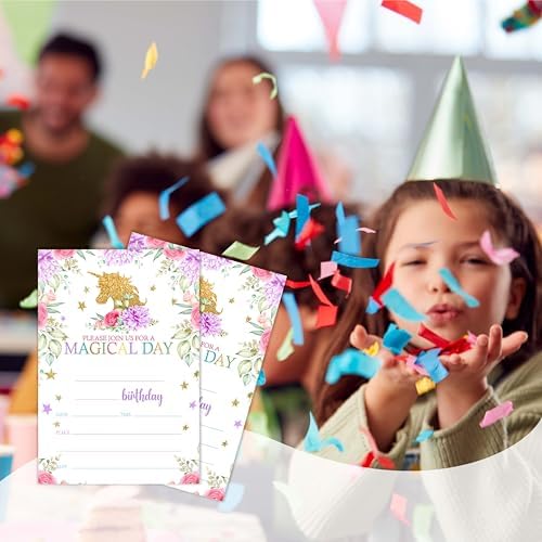 4x6 Magical Birthday Invitations for Girls