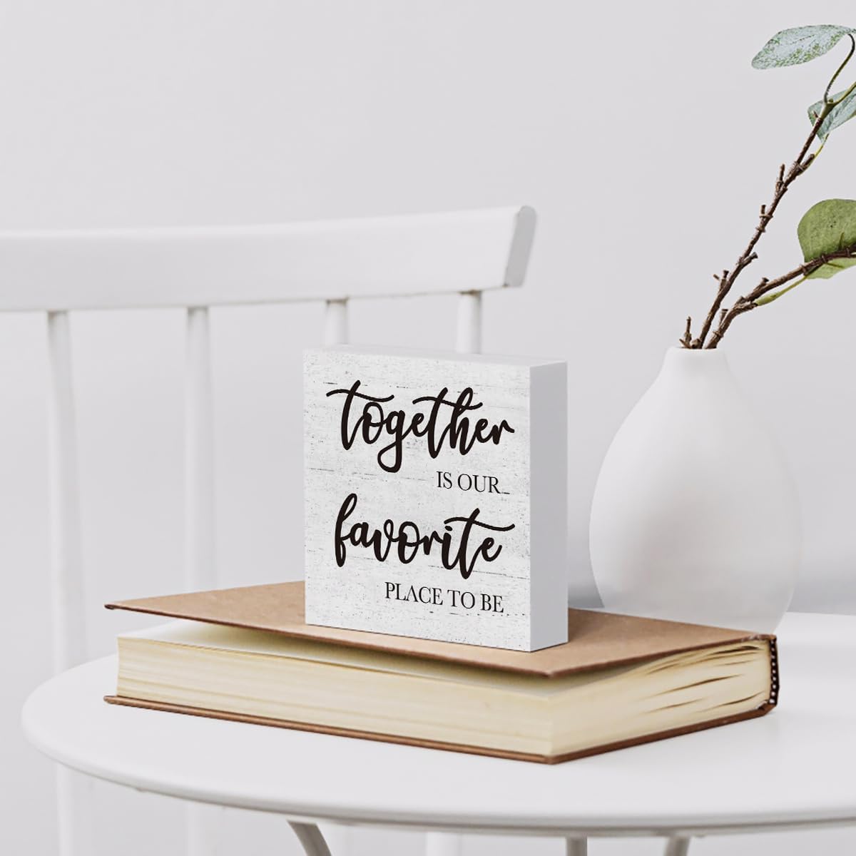 Together Is Our Favorite Place to Be Wooden Box Sign