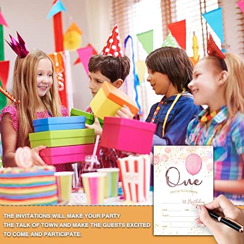 Chuxvon 1st Birthday Party Invitations Double-Sided