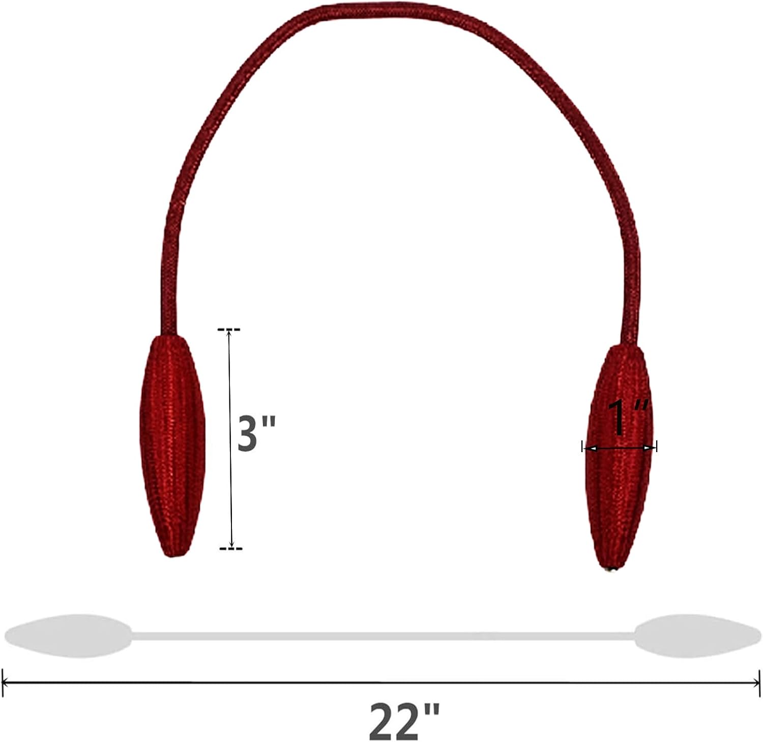 4-Pack Burgundy Curtain Holdbacks Decorative Tiebacks