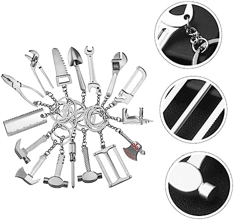 20pcs Unique Wrench Keychain DIY Decor Pendants