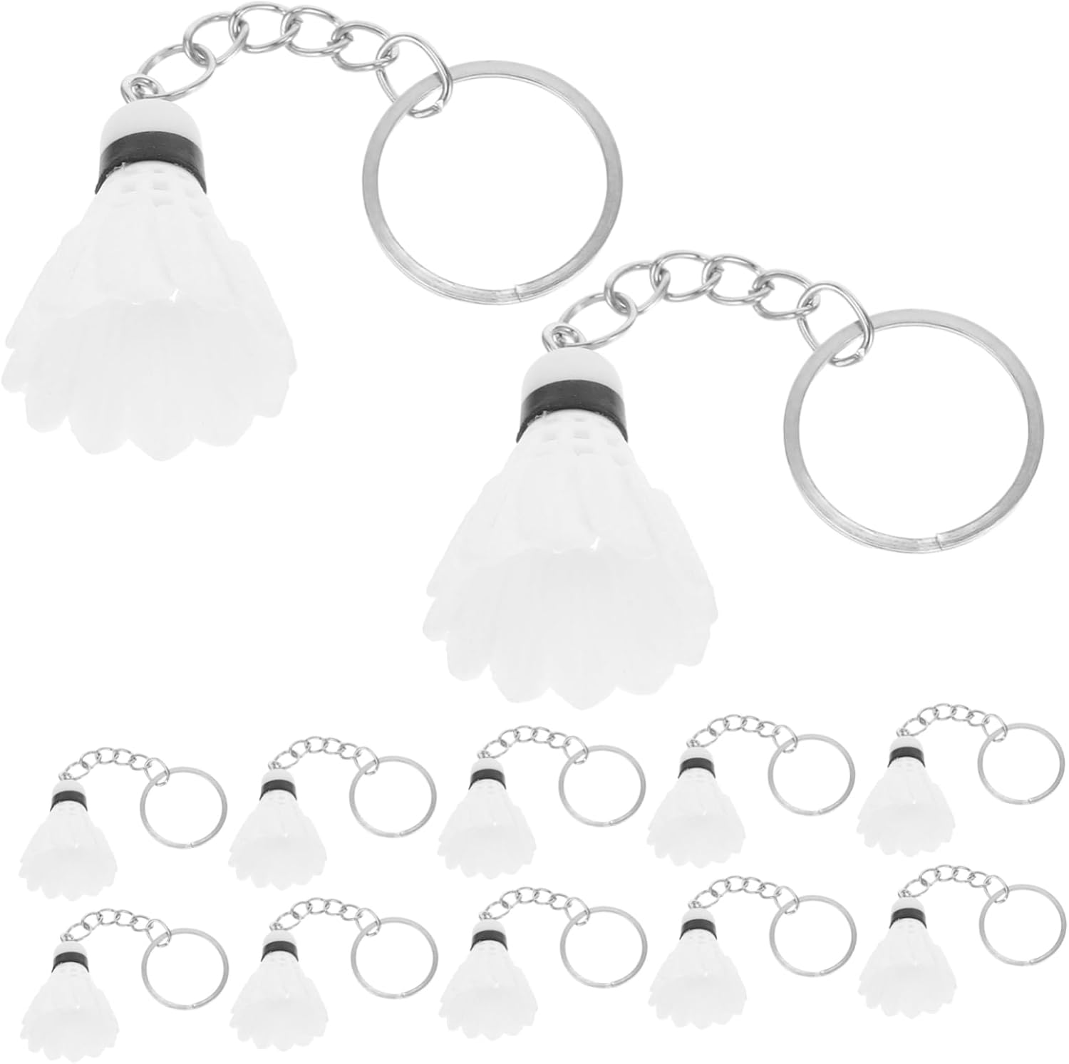 VICASKY 12pcs Mini Badminton Keychains Cute Sports Accessories