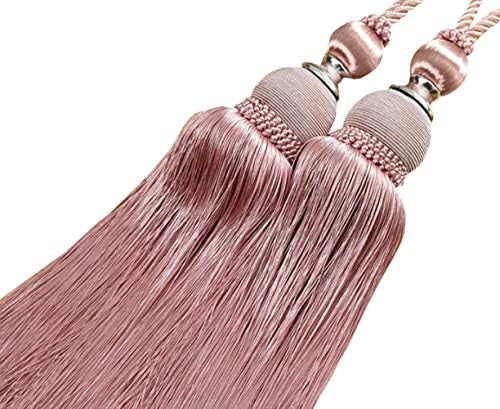 Suplove Pink Curtain Tiebacks with Tassels
