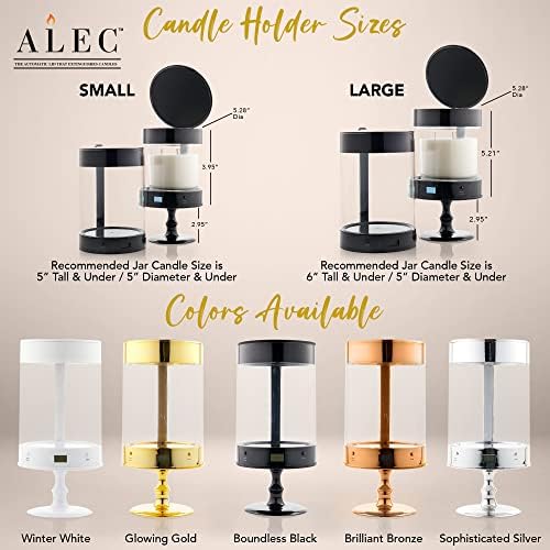 ALEC Clear Hurricane Candle Holder with Rechargeable Timer