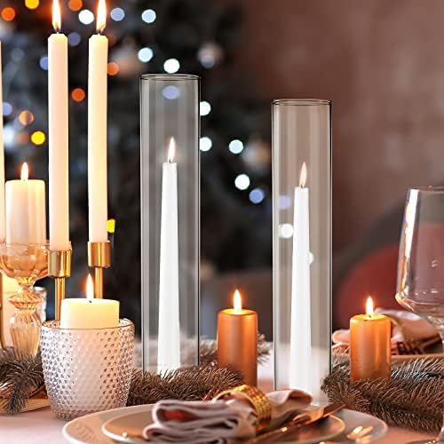 Treela 6 Pcs Clear Hurricane Candle Holder Sleeve