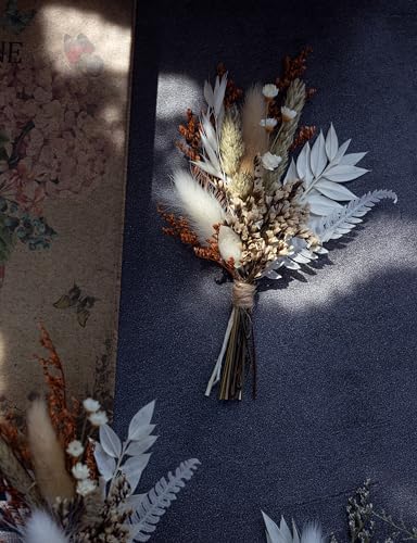 Mini Dried Flower Bouquet Set 6 Pcs White