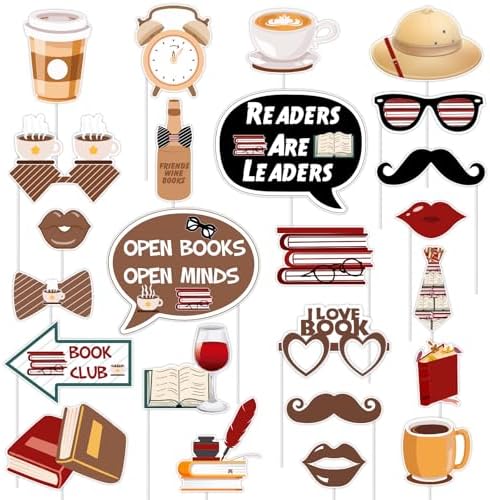Sursurprise Book Club Photo Props Set of 24