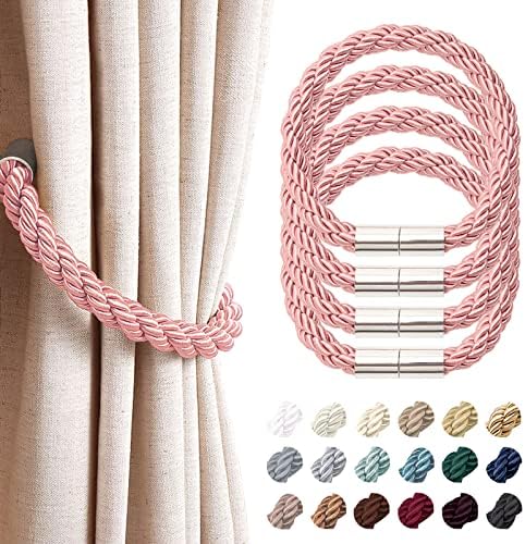 NICEEC 4 Pack Magnetic Curtain Tiebacks Modern Simple Design