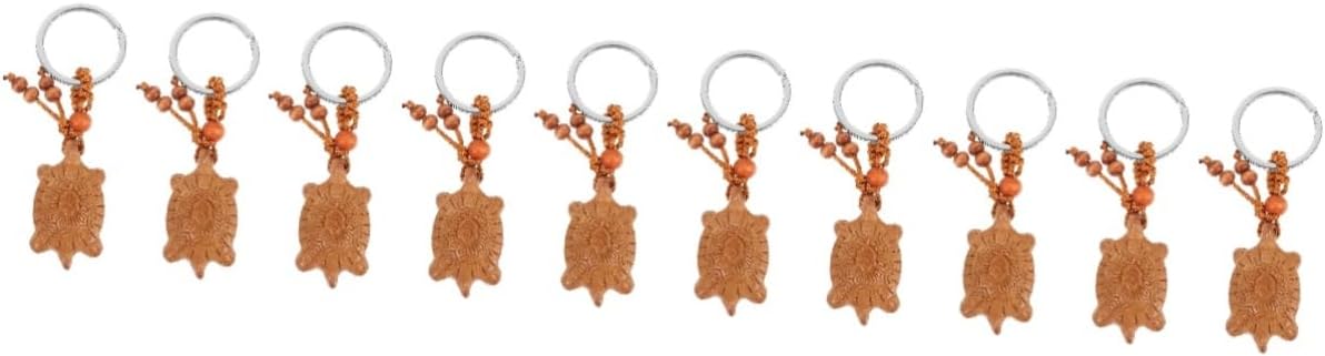 SOIMISS Wooden Turtle Keychain Car Accessory