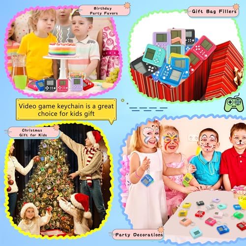 30 Pack Mini Video Game Keychains for Gifts and Parties