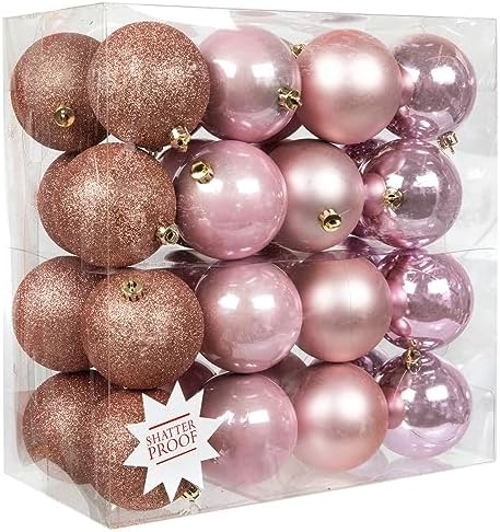 Hobby Lobby Blush Pink Matte Shiny Glitter Ball Ornaments