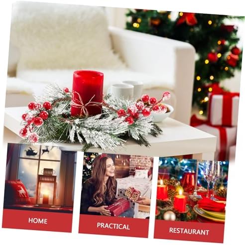 Christmas Candle Wreath for Holiday Pillar Candles