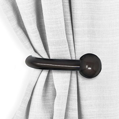 Chicology Classic Ball Finial Curtain Holdbacks Set of 2 Essential Bronze