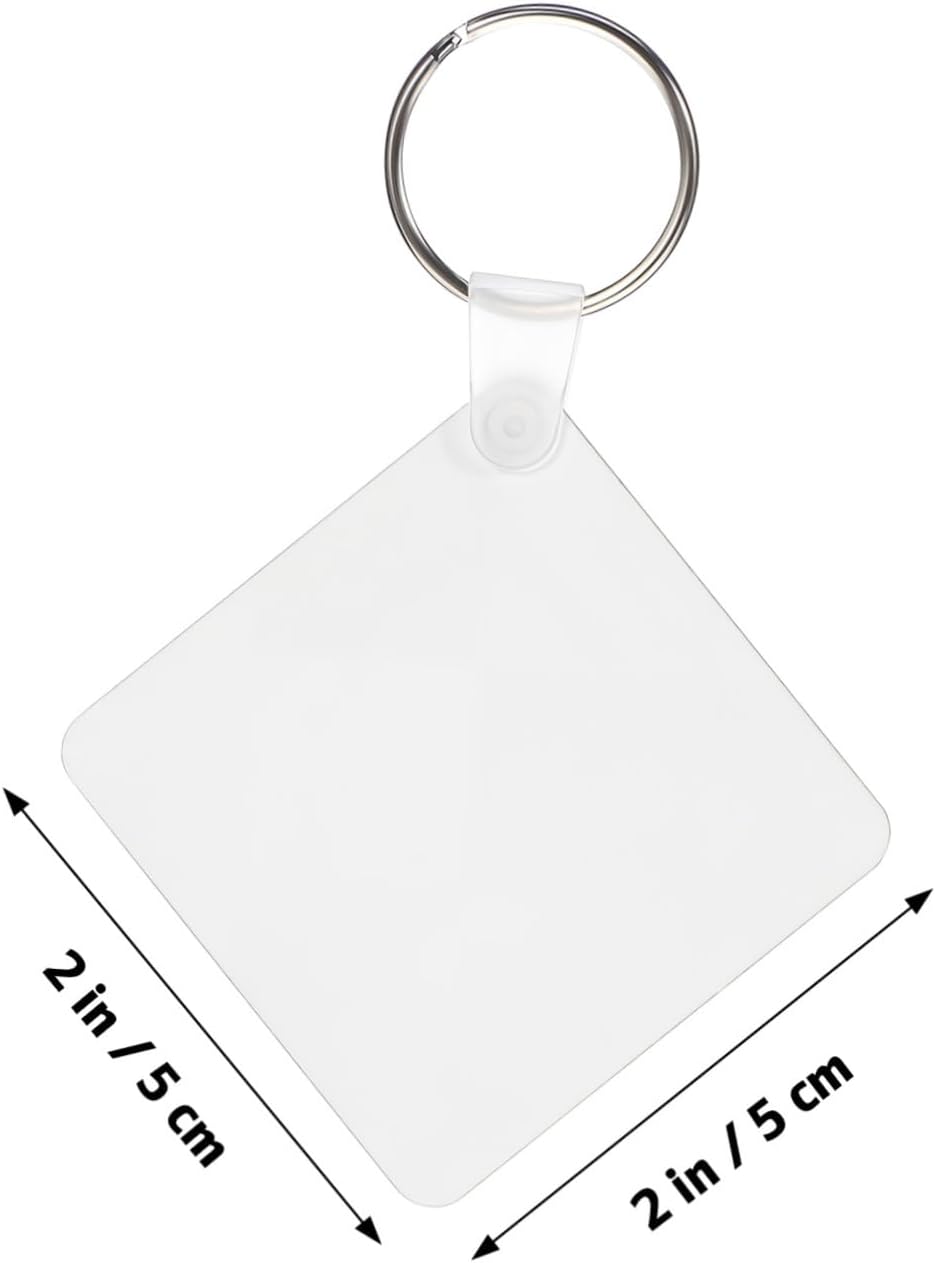 DOITOOL 40Pcs Sublimation Keychain Blanks Double Sided Key Rings for DIY Projects