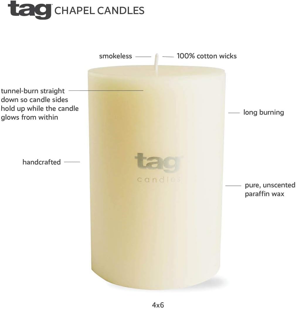 TAG Chapel 3X10 Ivory Pillar Candle