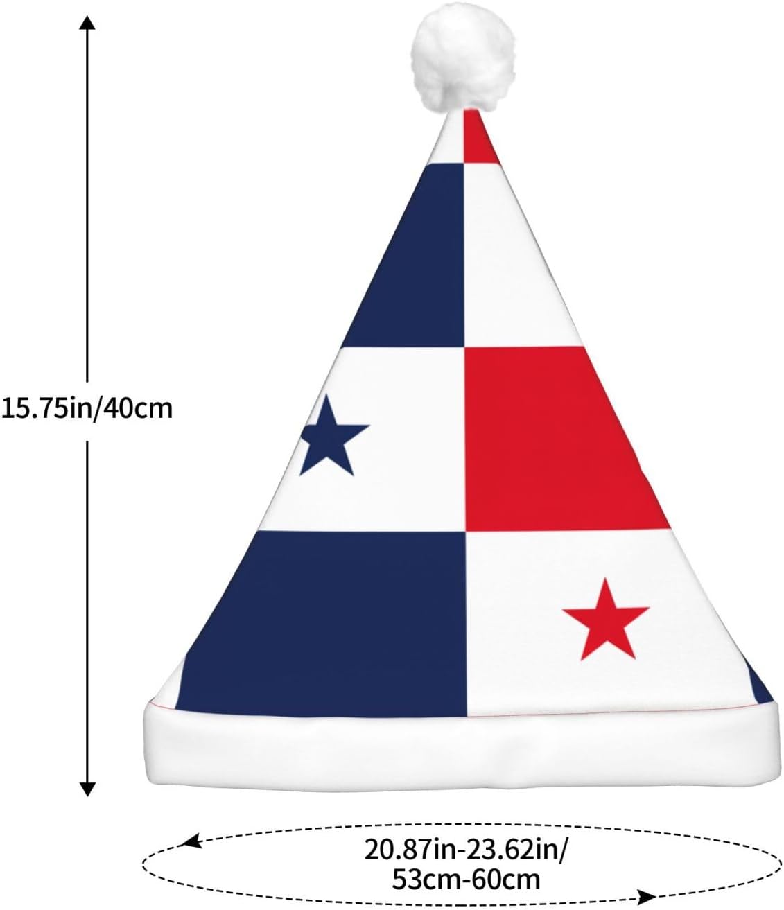Panama Flag Christmas Hat with LED Lights