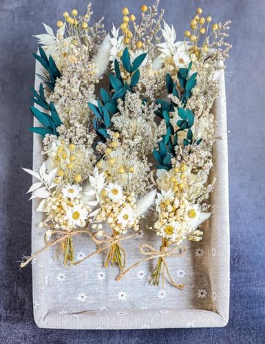Xins Convey Mini Dried Flower Bouquet Set Pack of 12 Gray