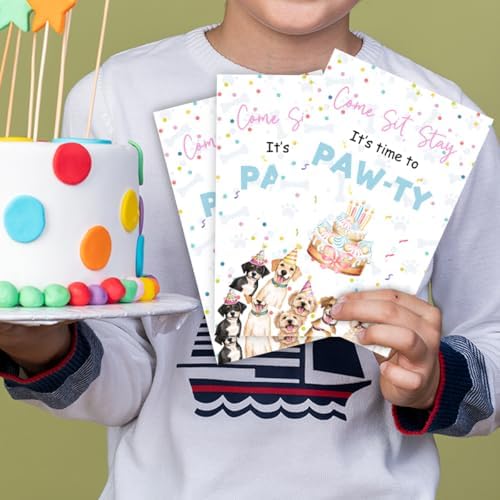 Puppy Dog Birthday Party Invitations 30 Cards