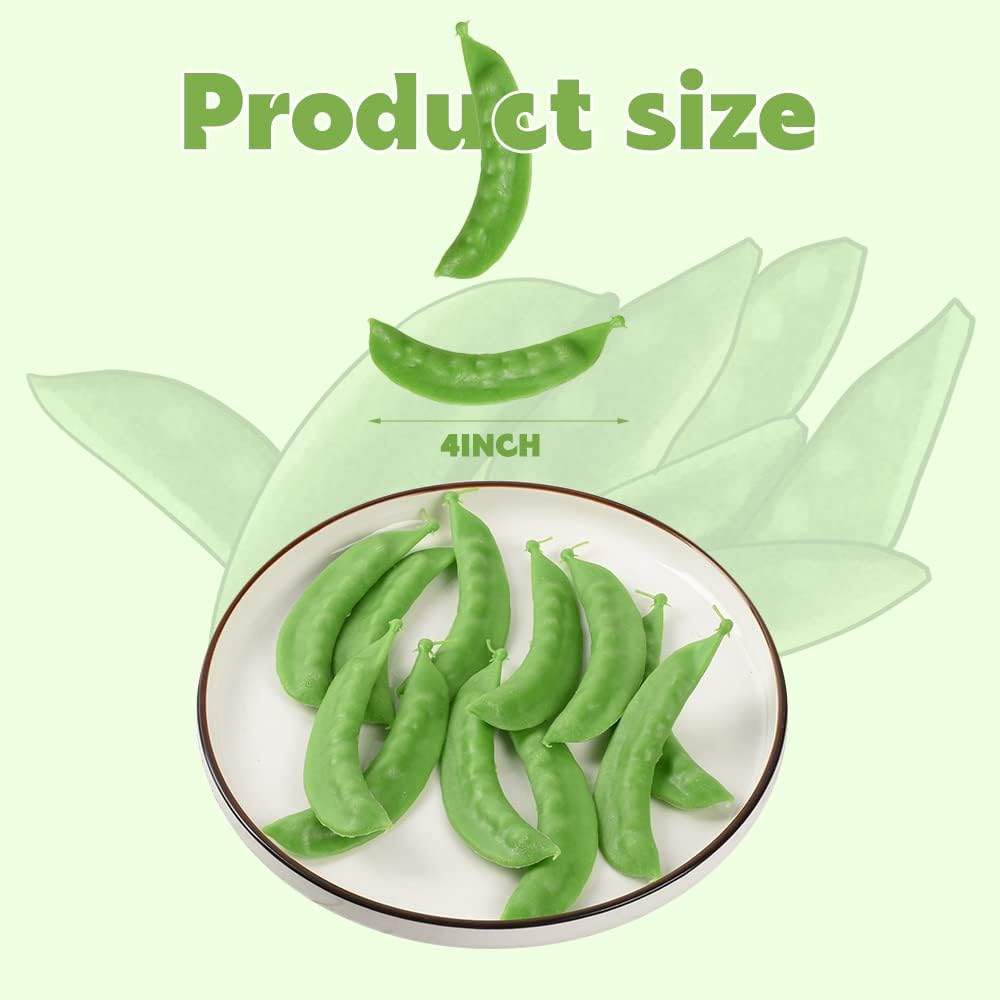 Lifelike Artificial Green Peas for Kitchen and Decor Use