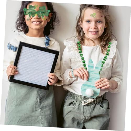 Patricks Day Party Favor Set with Shamrock Glasses Necklace Bracelet Accessories