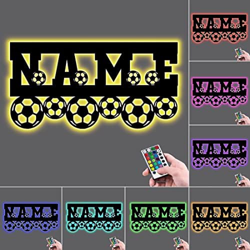 Personalized Football Wall Art with LED Light