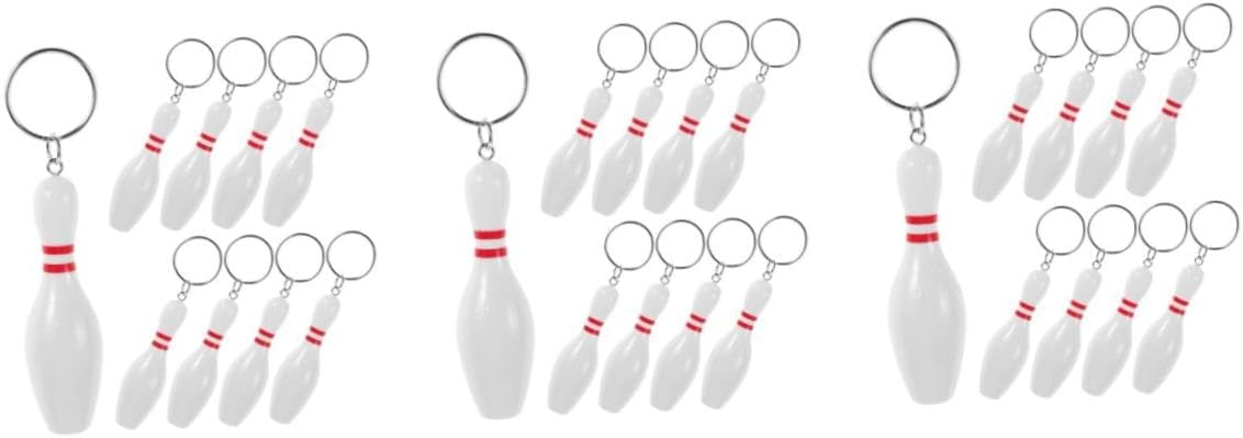 Jojofuny 27pcs Bowling Keychains Stylish Car Key Holder