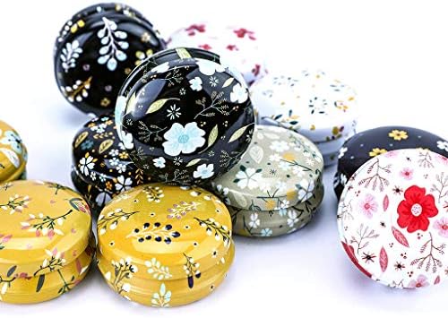 Rolin Roly 12Pcs Mini Aluminum Candle Travel Tins with Lids