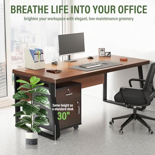 Suntee 2 Pack Artificial Fiddle Leaf Fig Trees 30 with Pots