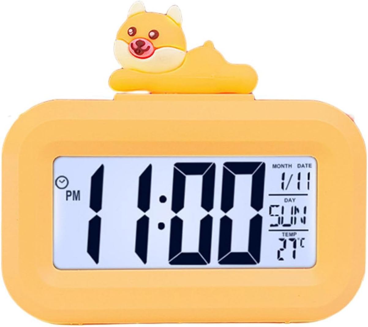 Pink Strawberry Design Alarm Clock with Backlight and Power Saving