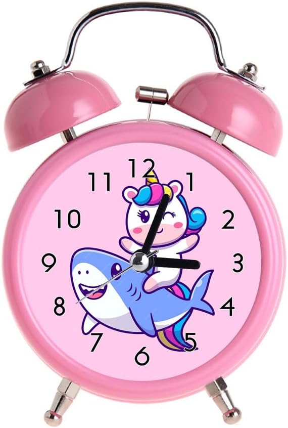 HKYFC Childrens Retro Alarm Clock with Night Light